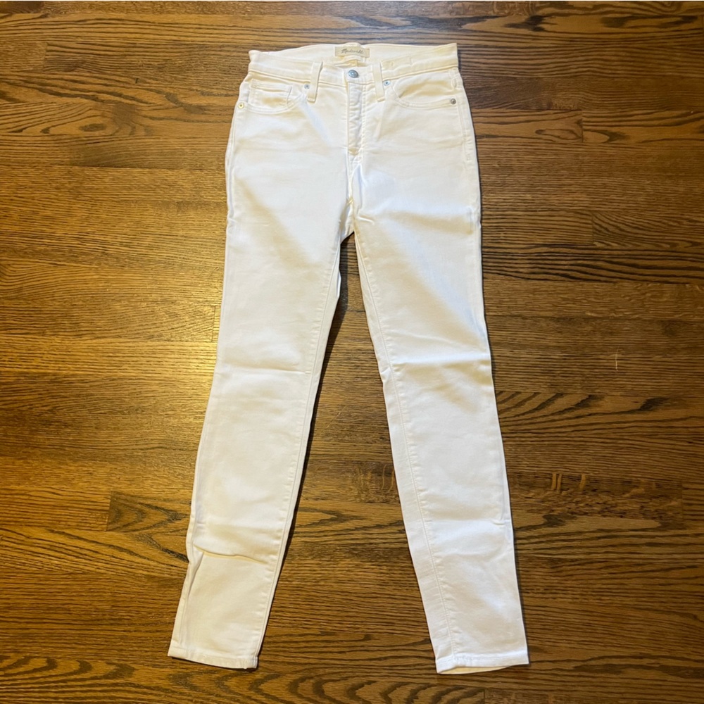 Madewell 9” high rise skinny jean Size 26 white EUC